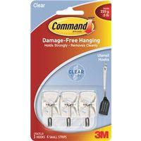 HOOK WIRE ADHESIVE SMALL CLEAR