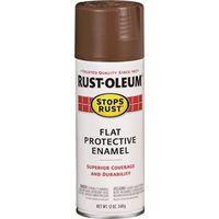 PAINT SPRAY ENML FLAT BRN 12OZ