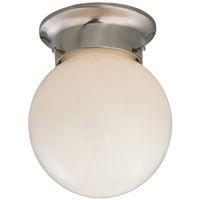FIXTURE CEIL 1LT FLUSH OPAL BN