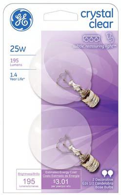 GE2PK 25W 2" Globe Bulb