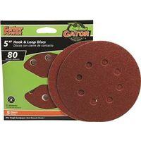 5" 80GRIT 5HOLE HOOK/LOOP 5PK