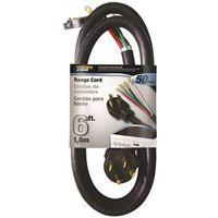 CORD RANGE 50A 6/2-8/1X6FT BLK