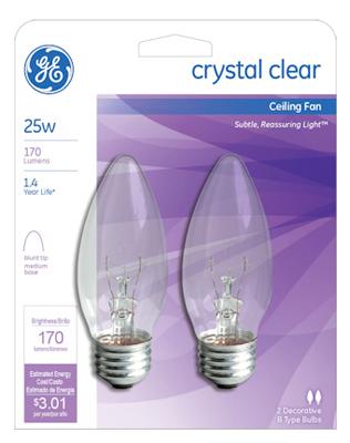 GE2PK 25W CLR Fan Bulb