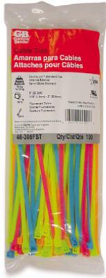100PK 8" Fluo Cable Tie        *