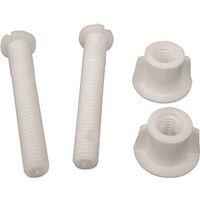 TOILET SEAT BOLT ADJSTABLE WHT