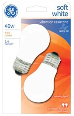 GE2PK 40W WHT Fan Bulb