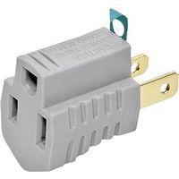 GRAY 2WIRE GROUNDING ADAPTER