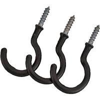 HOOK STORAGE SCREWIN VINYL BLK