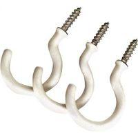 HOOK STORAGE SCREWIN VINYL WHT