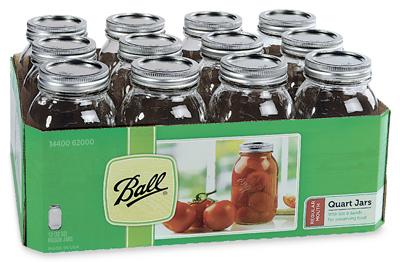 12PK QT Reg Mason Jar          *