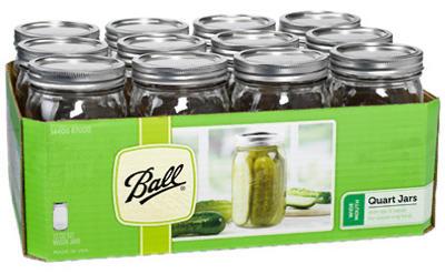 12PK QT W/M Mason Jar          *