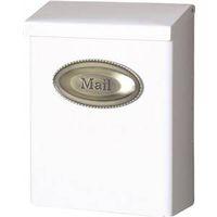 MAILBOX VERTICAL LCKAB WHT STL
