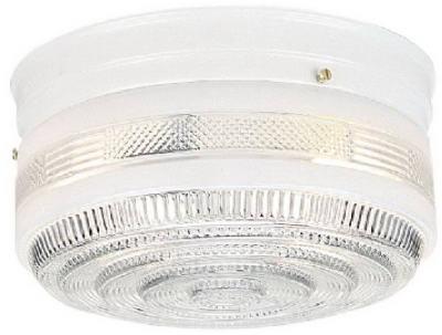9"WHT DRUM CEIL FIXTURE