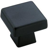 KNOB CBNT SQ BLACKRK 1-1/16IN