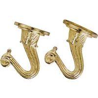 HOOKS PLSH BRASS CEILING 2PK