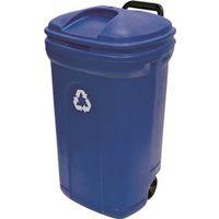 CAN TRASH RECYCLE RECT 34GAL