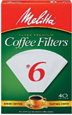 COFFEE FILTER #6WHT 40CT