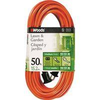 CORD EXT OUTDOOR 16/2X50FT ORG