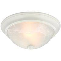 FIXTURE CEIL 2LT FLSH 13IN WHT