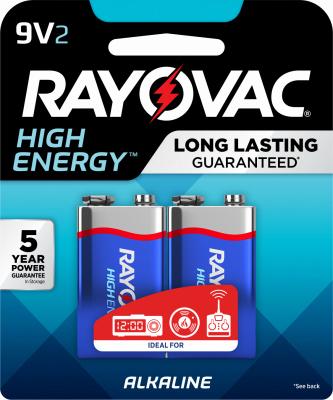 RAYO 2PK 9V ALK BATTERY