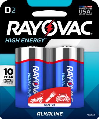 Rayo 2PK D Alk Battery