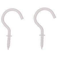 CUP HOOK 1-1/4IN WHITE VINYL