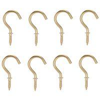 CUP HOOK 7/8IN SOLID BRASS