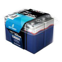 BATTERY ALKALINE 9V 750MAH 8PK