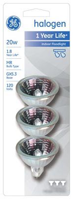 GE 3PK 20W STD FLD Lamp