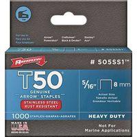 STAPLE FLAT SS BX1000 5/16IN