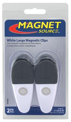 2PK LG WHT MAGNET CLIPS