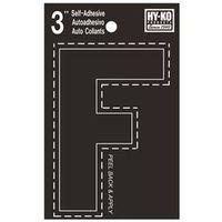 LETTER HOUSE F 3IN  VINYL BLK