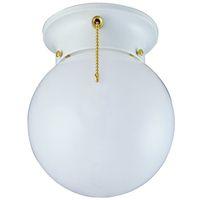 FIXTURE CEIL 1LT OPAL/CHN WHT