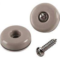 GLIDE FURN SCREW-ON GRAY 1IN