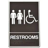 SIGN BRAILLE RESTROOM 6X9IN