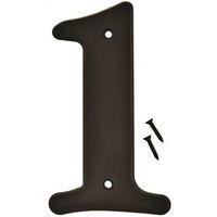 NUMBER HOUSE 1 PLASTIC 6IN BLK