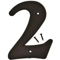 NUMBER HOUSE 2 PLASTIC 6IN BLK