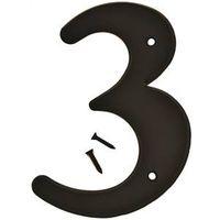 NUMBER HOUSE 3 PLASTIC 6IN BLK