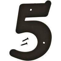 NUMBER HOUSE 5 PLASTIC 6IN BLK