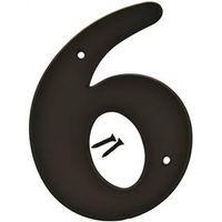 NUMBER HOUSE 6 PLASTIC 6IN BLK