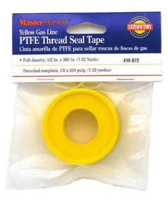 TAPE 1/2X 260" YELLOW GAS