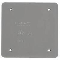 COVER BOX SQ PVC 2G BLANK GRAY