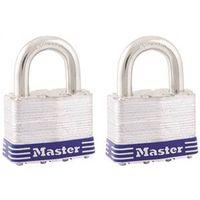 PADLOCK STL KA 2PK VRTCLR 1IN