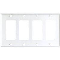 WALL PLATE ROCKER 4GANG WHT
