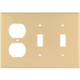 WALL PLATE 3 GANG 2TGL WHT 1PK