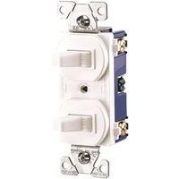 SWITCH 2TOGGLE 1P/3WAY GRD WHT