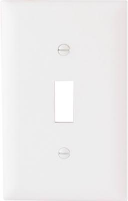 *WALL PLATE SGL PLASTIC WHITE