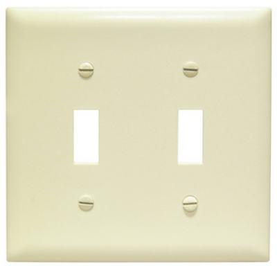 *WALL PLATE PLASTIC 2G IVORY