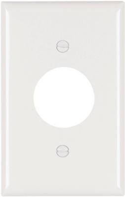 WALL PLATE SGL RECEPT WHITE