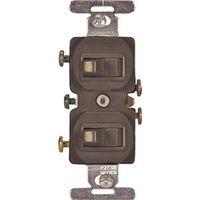 SWITCH 2TOGGLE 1P/1P GRD BROWN